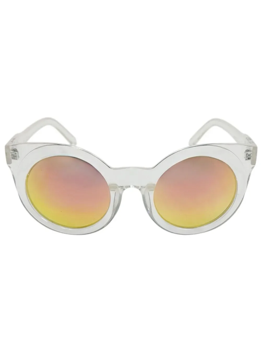 QUAY ‘China Doll’ Clear Mirrored Sunglasses